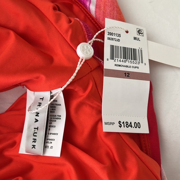 Trina Turk off the shoulder one piece suit. - Picture 2 of 4